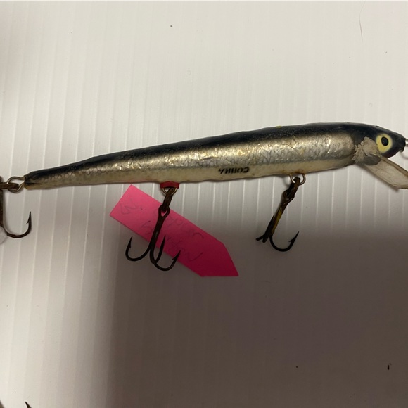 Antique fishing lures, Heddon in package, Krocodile, BENO, wonder lure.With case - Picture 9 of 11